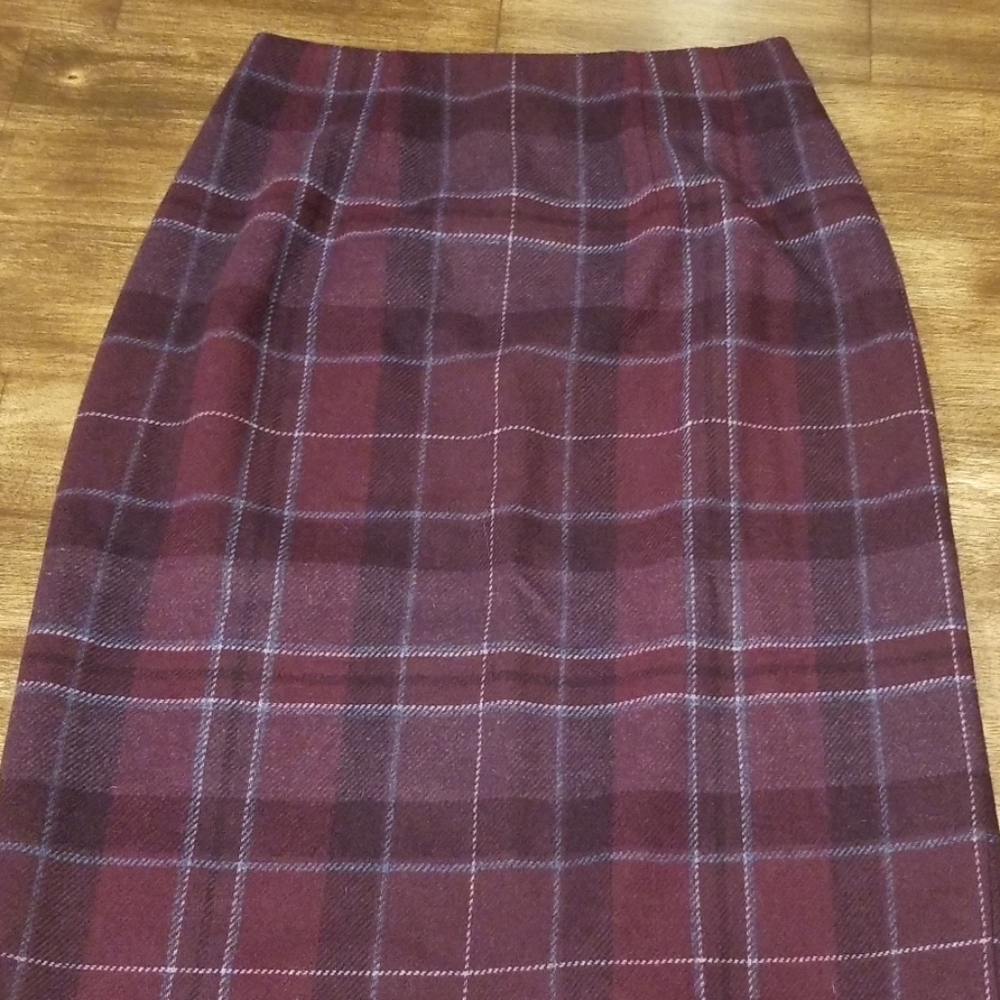Vintage Wool Pencil Skirt - High waist / midi